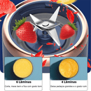 Liquidificador Portátil com 6 Lâminas + Copo de Brinde